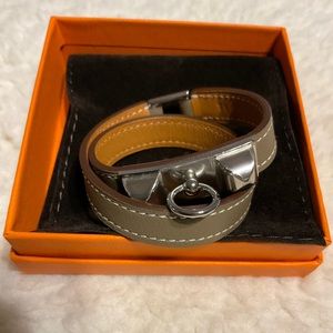 Hermès Rivale Double Tour bracelet Étoupe T1